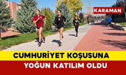 Cumhuriyet koşusuna yoğun katılım oldu