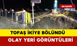 Direğe çarptı ikiye bölündü: olay yeri görüntüleri