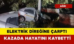 Elektrik direğine çarptı: 1 ölü