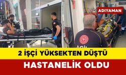 İşçiler yüksekten düşerek yaralandı