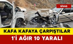 Kafa kafaya çarpıştılar: 1'i ağır 10 yaralı