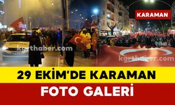 Karaman 29 Ekim Cumhuriyet Bayramı fener alayı fotoğrafları