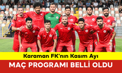 Karaman FK’nın Kasım Ayı Maç Programı Belli Oldu