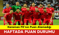 Karaman FK’nın Puan Alamadığı Haftada Puan Durumu