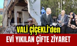 Karaman Valisi Çiçekli’den evi yıkılan aileye ziyaret