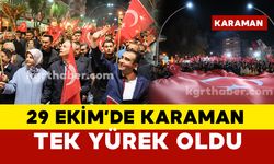 Karaman’da 29 Ekim’de Fener Alayı ve ‘Şehitlerimize Saygı' yürüyüşü’ne yoğun katılım oldu