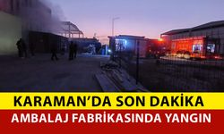 Karaman'da Ambalaj Fabrikasında Yangın