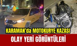 Karaman’da motokurye kazası: 1 genç yaralı