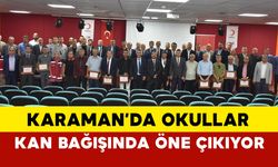 Karaman'da okullar kan bağışında öne çıkıyor