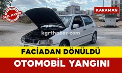 Karaman’da otomobil yangını