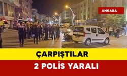 Kazada 2 polis memuru yaralandı