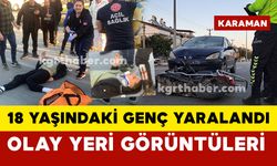 Kazada yaralanan genç acı içinde kıvrandı