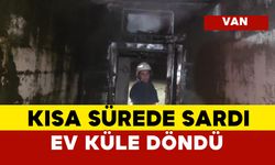 Kısa sürede yayıldı ev küle döndü