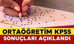 KPSS Ortaöğretim sonuçları açıklandı