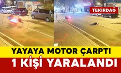 Motor yayaya çarptı: 1 yaralı