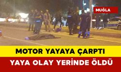 Motosikletin çarptığı yaya öldü