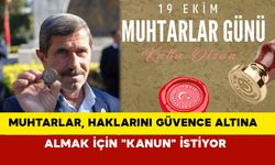 Muhtarlar, haklarını güvence altına almak için "kanun" istiyor