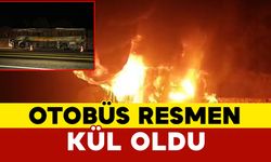 Muş’ta yolcu otobüsü yanarak kül oldu