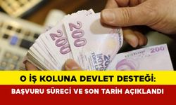 O iş koluna devlet desteği: Başvuru süreci ve son tarih açıklandı