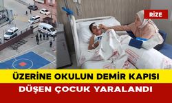 Okulda demir kapı altında kalan çocuk yaralandı