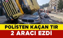 İzmir'de polisten kaçan tır sürücüsü, 2 aracı ezdi