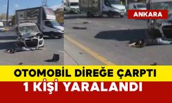 Otomobil aydınlatma direğine çarptı: 1 yaralı