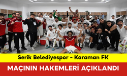 Serik Belediyespor - Karaman FK Maçının Hakemleri Açıklandı