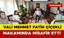 Vali Çiçekli makamında misafir etti