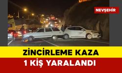 Zincirleme kazada 1 kişi yaralandı