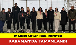 10 Kasım Çiftler Tenis Turnuvası Karaman’da Tamamlandı