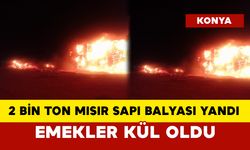 2 Bin Ton Mısır Sapı Balyası Yandı: Emekler Kül Oldu