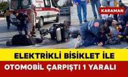 3 tekerlekli Elektrikli bisiklet ve otomobil çarpıştı: 1 yaralı