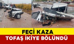 Antalya'da feci bir kaza: Tofaş ikiye bölündü