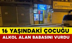 Büfeden alkol alan babasını vurdu