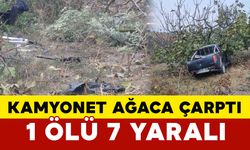 Bursa'da işçileri taşıyan kamyonet ağaca çarptı: 1 ölü, 7 yaralı