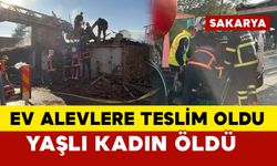 Ev alevlere teslim oldu: yaşlı kadın öldü