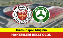 Giresunspor Maçının Hakemleri Belli Oldu