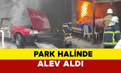 Hatay İskenderun’da Park Halindeki Otomobil Alev Alev Yandı