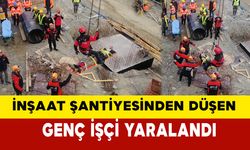 İnşaat Şantiyesinden Düşen Genç İşçi Yaralandı