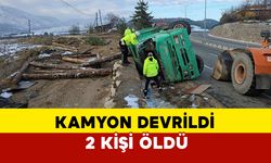 Karabük’te kamyon devrildi: 2 ölü