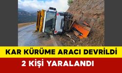 Karabük’te Kar Küreme Aracı Devrildi: 2 Yaralı