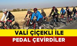 Karaman Valisi Çiçekli ile pedal çevirdiler