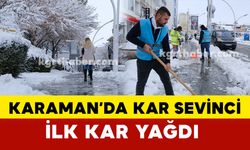 Karaman’a yılın ilk karı yağdı