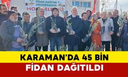 Karaman’da Üreticilere 45 Bin Fidan Dağıtıldı