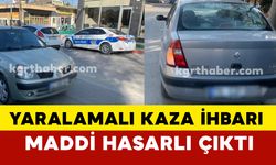 Karaman'da yaralamalı kaza ihbarı maddi hasarlı çıktı