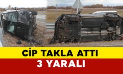 Konya'da Kontrolden Çıkan Cip Takla Attı: 3 Yaralı