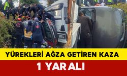 Manisa'da yürekleri ağza getiren kaza: 1 yaralı