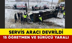 Muş’ta Servis Minibüsü Devrildi: 15 Öğretmen ve Sürücü Yaralandı