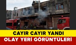 Samsum'da cayır cayır yandı: olay yeri görüntüleri