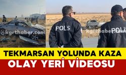 Tekmarsan yolunda feci kaza: olay yeri videosu